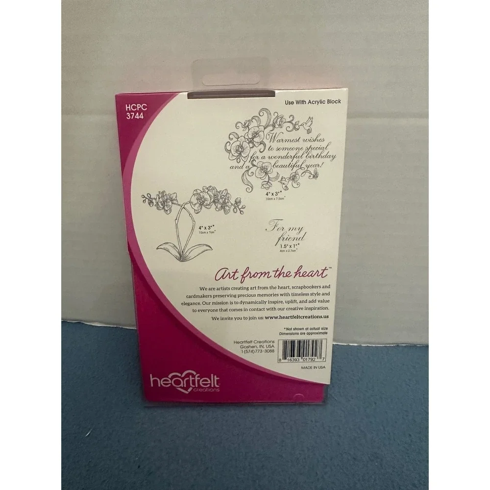 Heartfelt Creations Botanic Orchid Stamp & Die Set Lot HCPC-3743 3744 HCSD1-2006